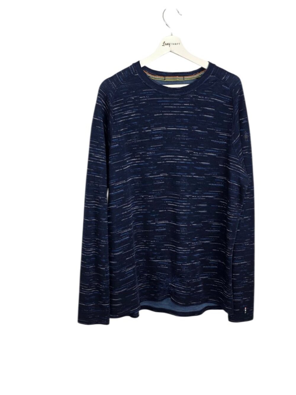 Smartwool Men's Long Sleeve Crew Neck Shirt, 100% Merino Wool, Striped, XL